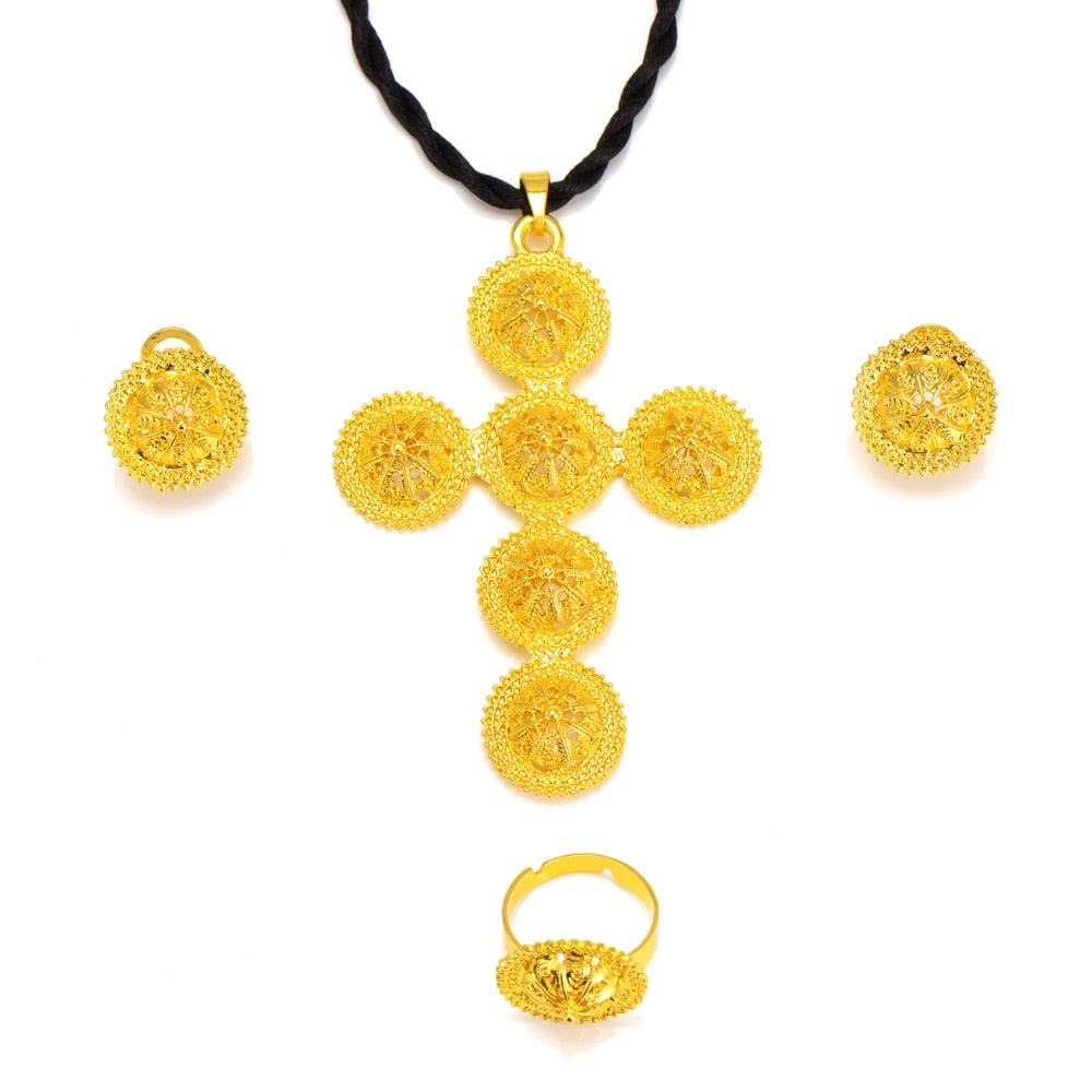 Ethiopian Traditiona cross Jewelry set