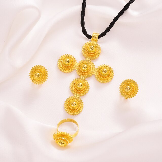 Ethiopian Traditiona cross Jewelry set