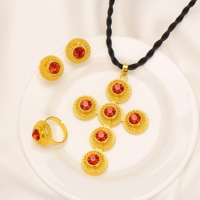 Ethiopian Traditiona cross Jewelry set
