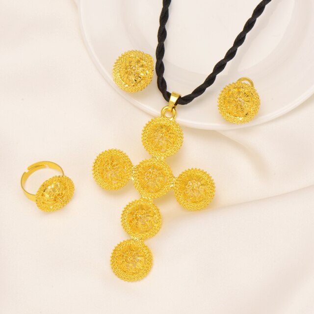 Ethiopian Traditiona cross Jewelry set