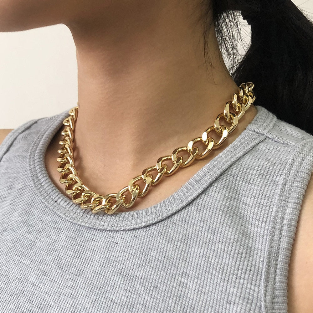 Women Twist Gold Silver Color Necklaces