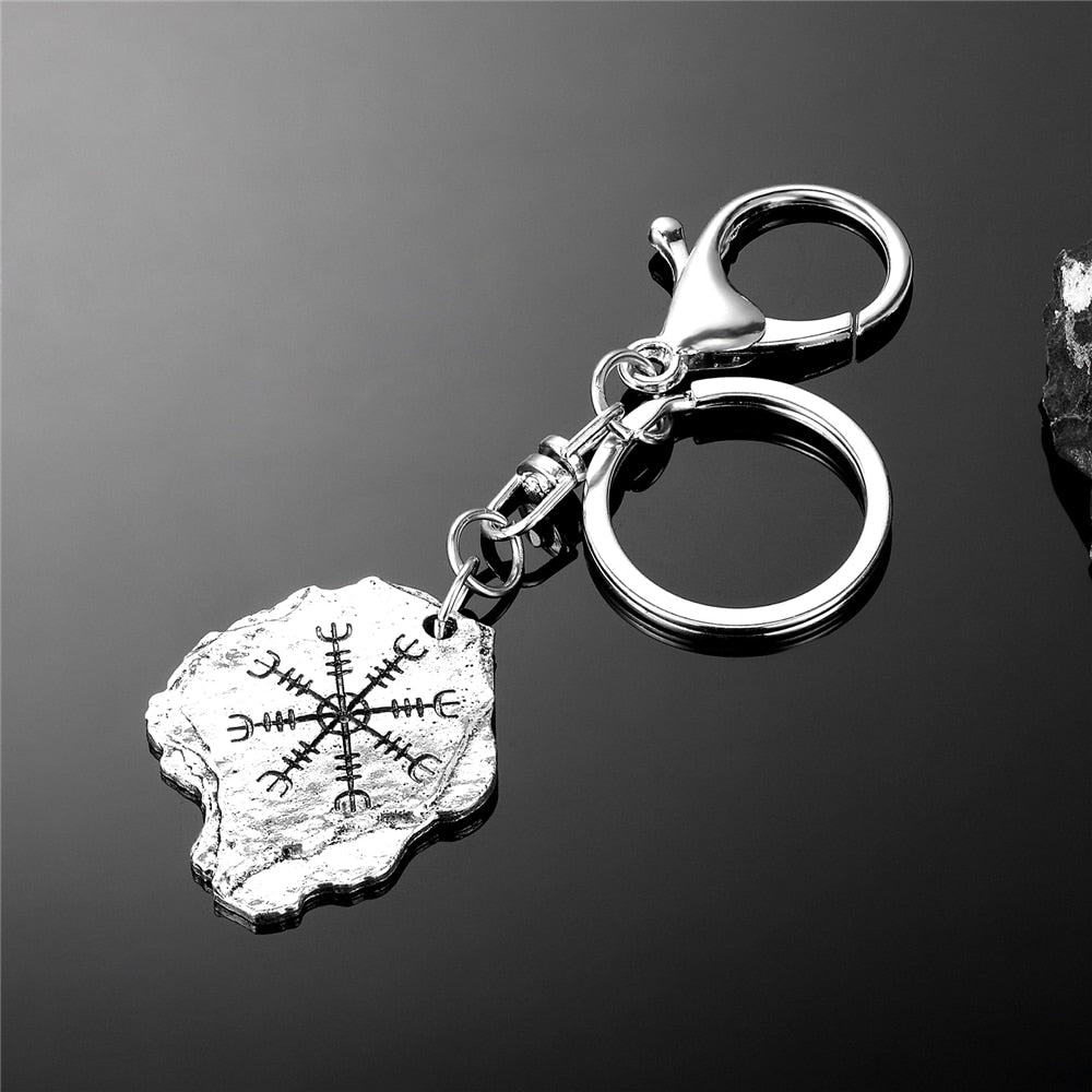 Viking Compass Necklaces  Men Norse Runes Amulet Pendant