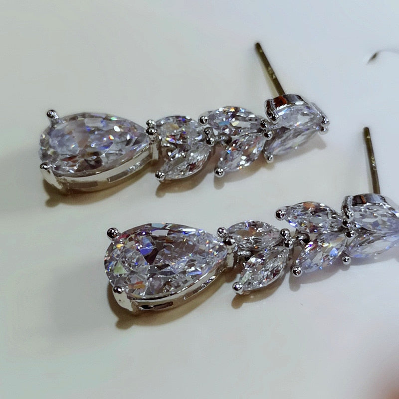 Leave&Water Drop Shape Earring