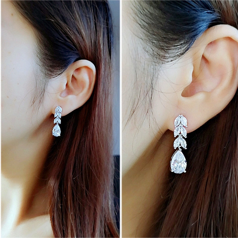 Leave&Water Drop Shape Earring