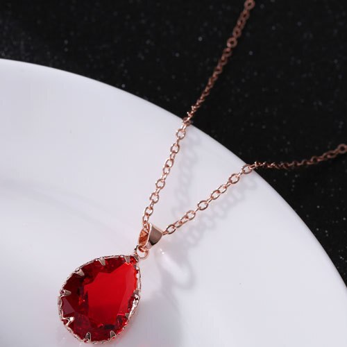 Elegant Waterdrop Accessory Cubic Zircon Crystal  Earrings Jewelry Set