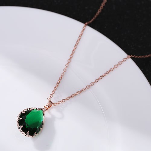 Elegant Waterdrop Accessory Cubic Zircon Crystal  Earrings Jewelry Set