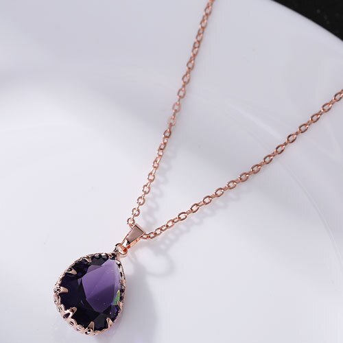 Elegant Waterdrop Accessory Cubic Zircon Crystal  Earrings Jewelry Set