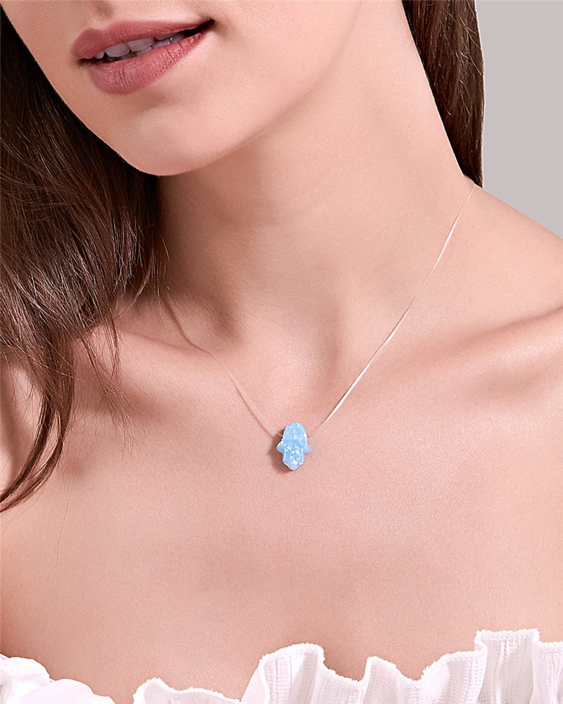 Invisible Fish Line Crystal Choker Necklace