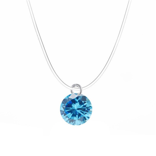 Invisible Fish Line Crystal Choker Necklace