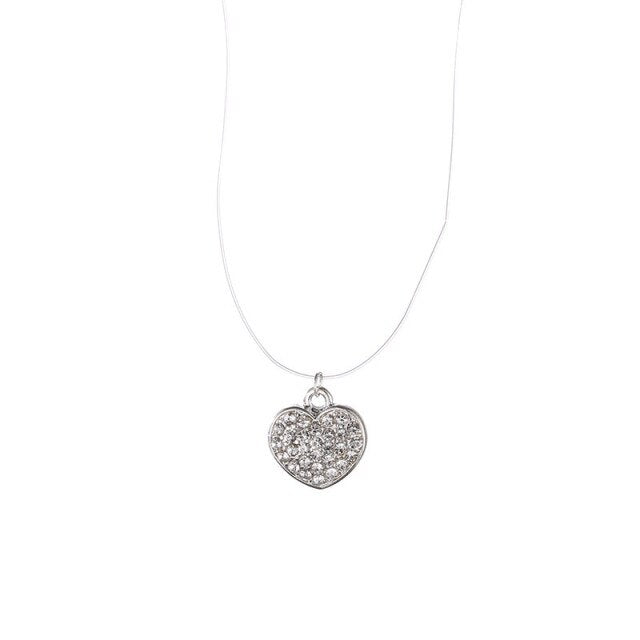 Invisible Fish Line Crystal Choker Necklace