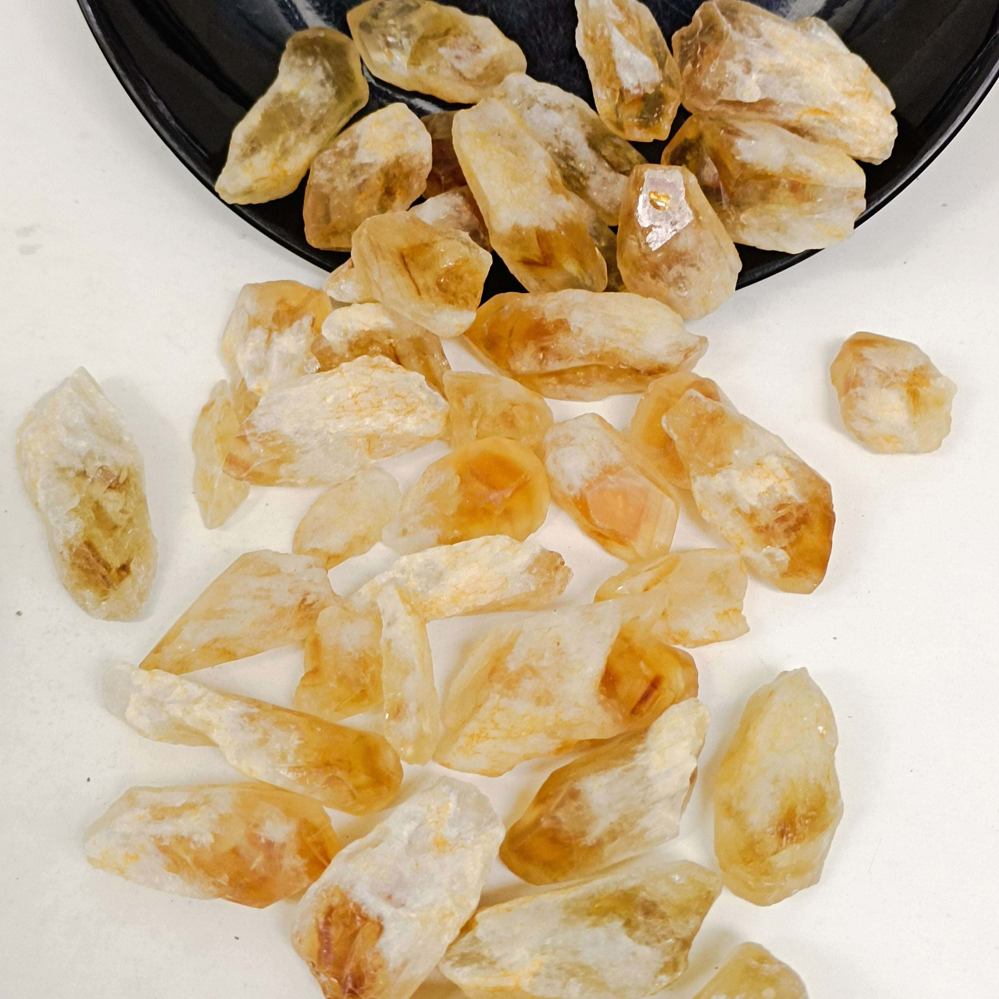 Natural Stone yellow Crystal Pendant  Irregular Shape rough