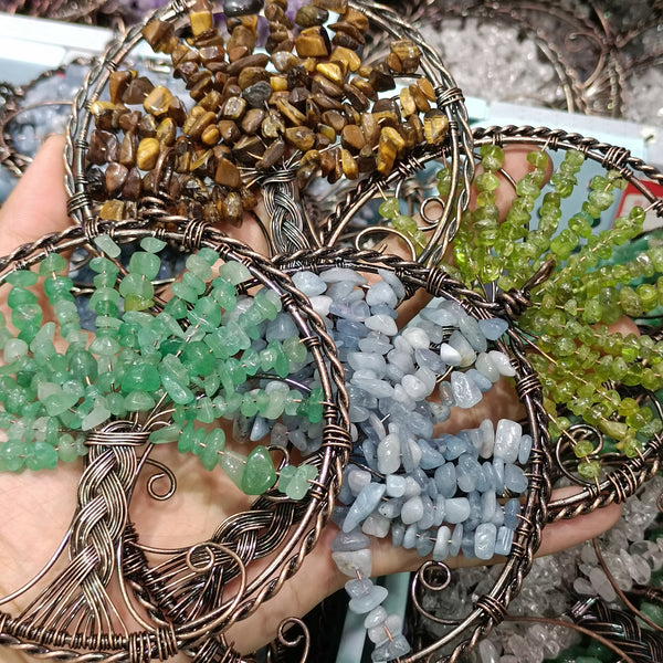Colgante de bronce de 10 cm con el árbol de la vida.
