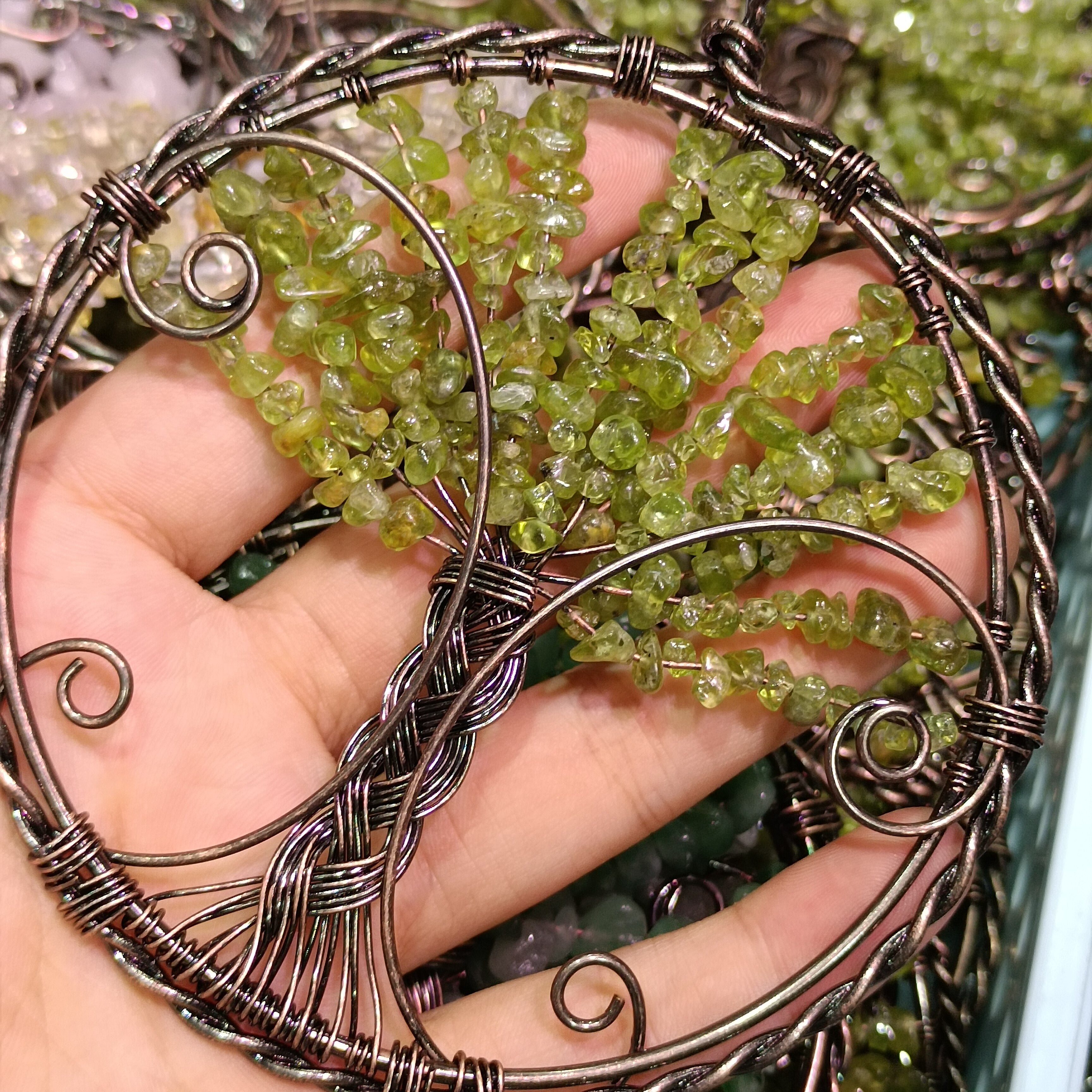 10cm Bronze winding weaving the tree of life Pendant