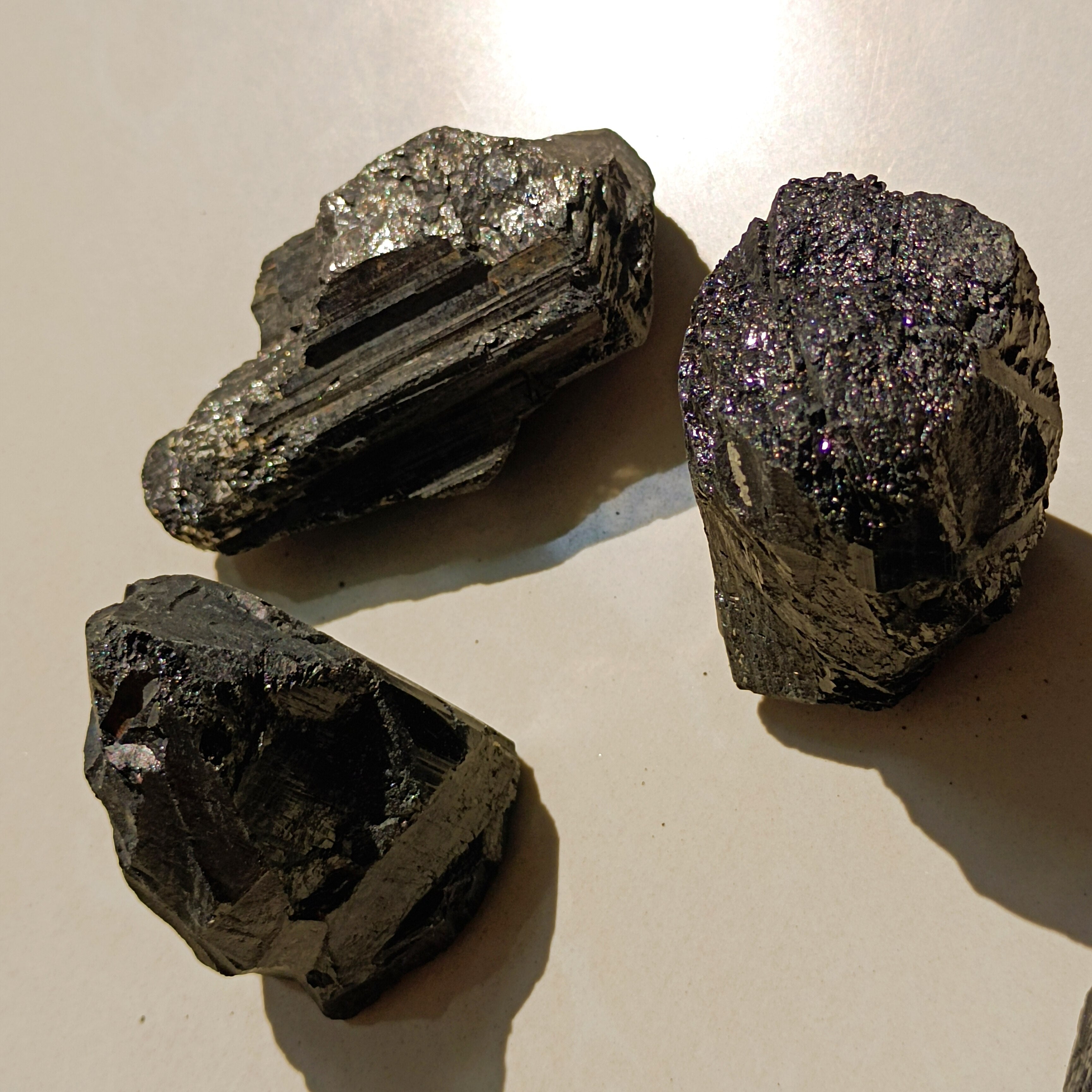 Natural Black Tourmaline Gravel Raw Mineral Specimen
