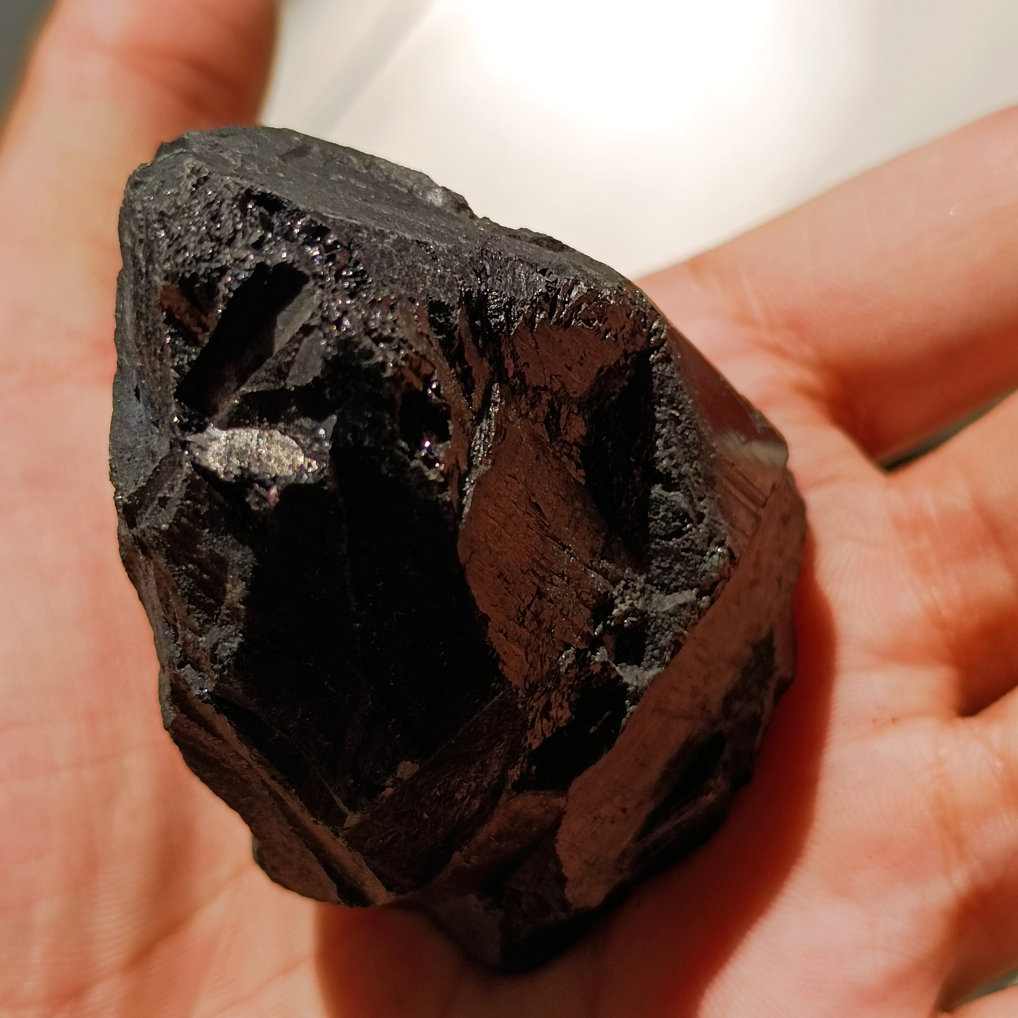 Natural Black Tourmaline Gravel Raw Mineral Specimen