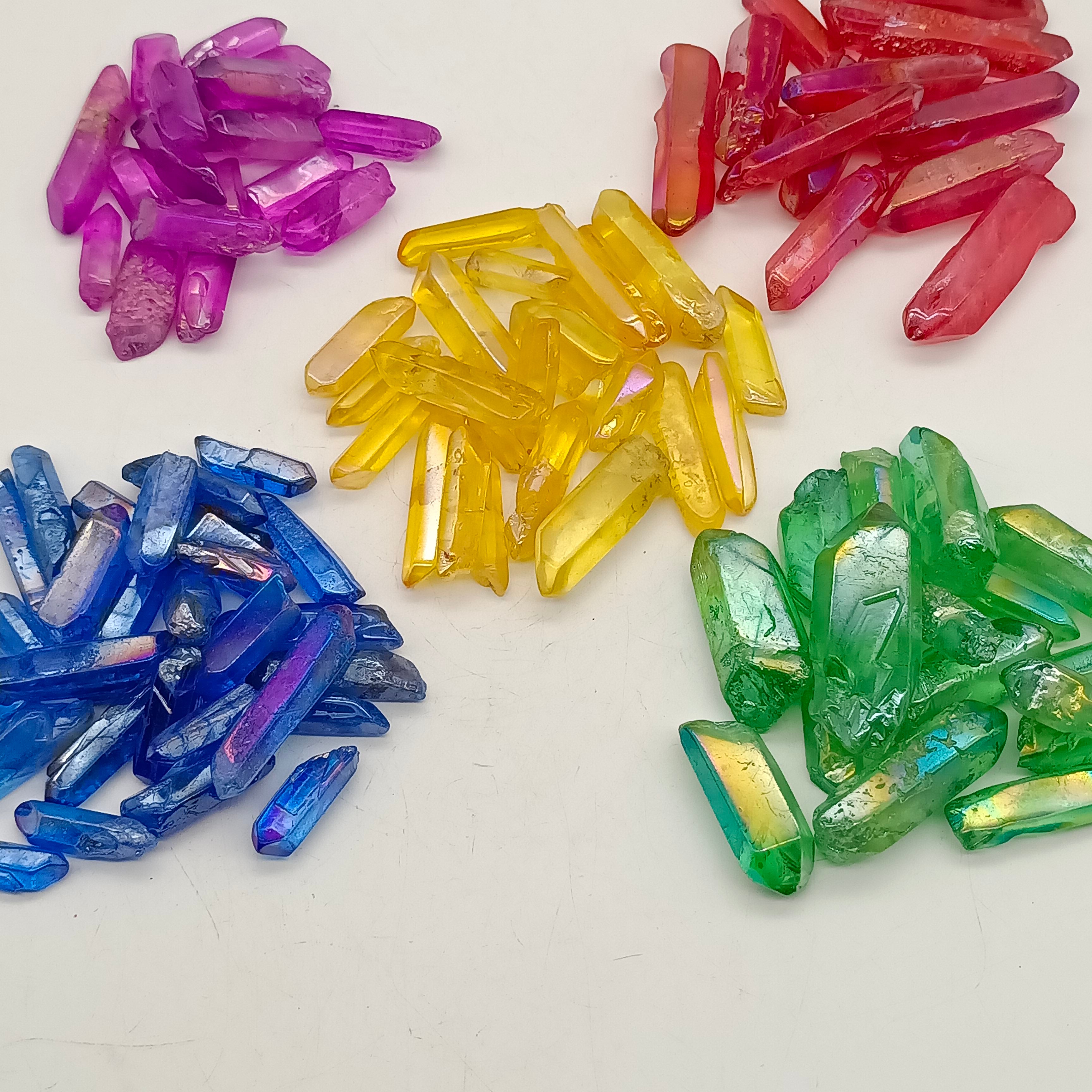 100g  Rainbow Titanium quartz wand