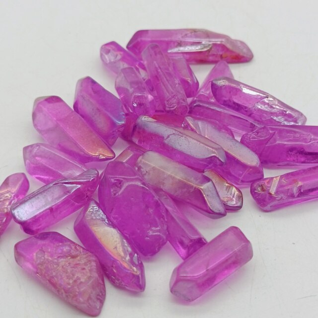 100g  Rainbow Titanium quartz wand