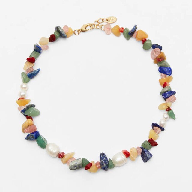 ZA Nature Stone Pearl Necklaces