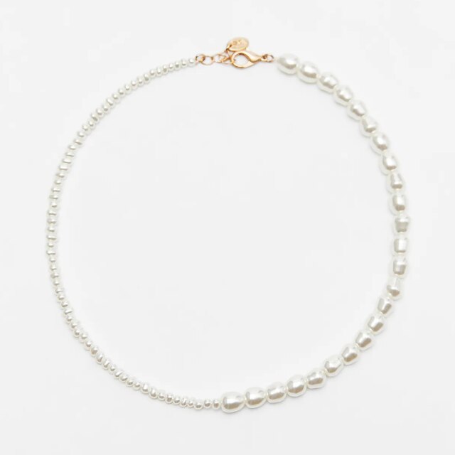 ZA Nature Stone Pearl Necklaces