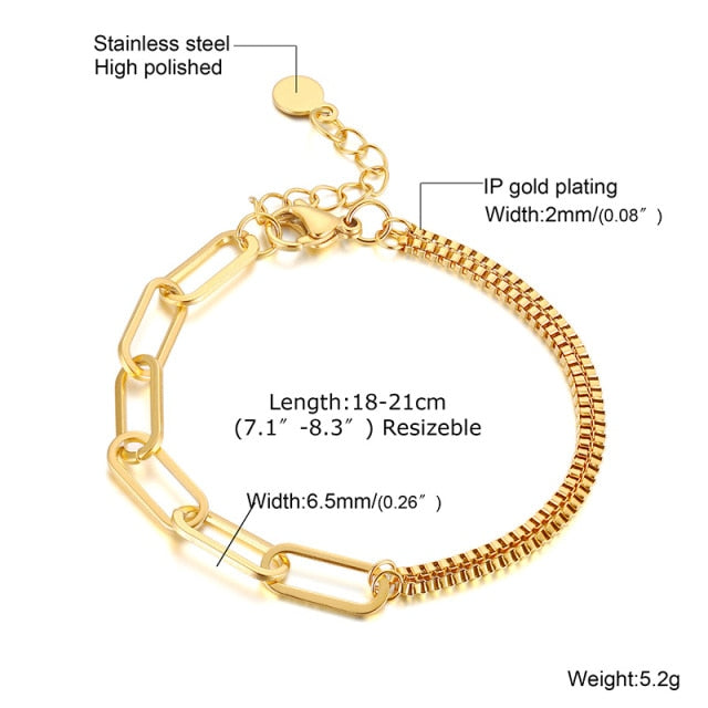Paperclip Chain Bracelet for Women