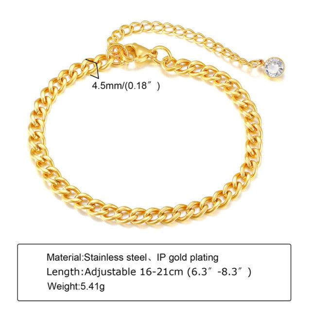 Paperclip Chain Bracelet for Women