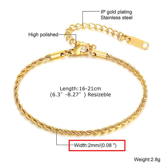 Paperclip Chain Bracelet for Women