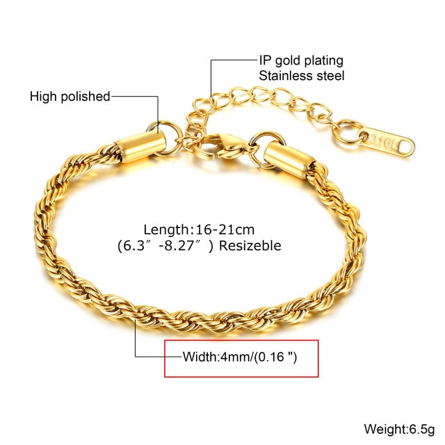 Paperclip Chain Bracelet for Women