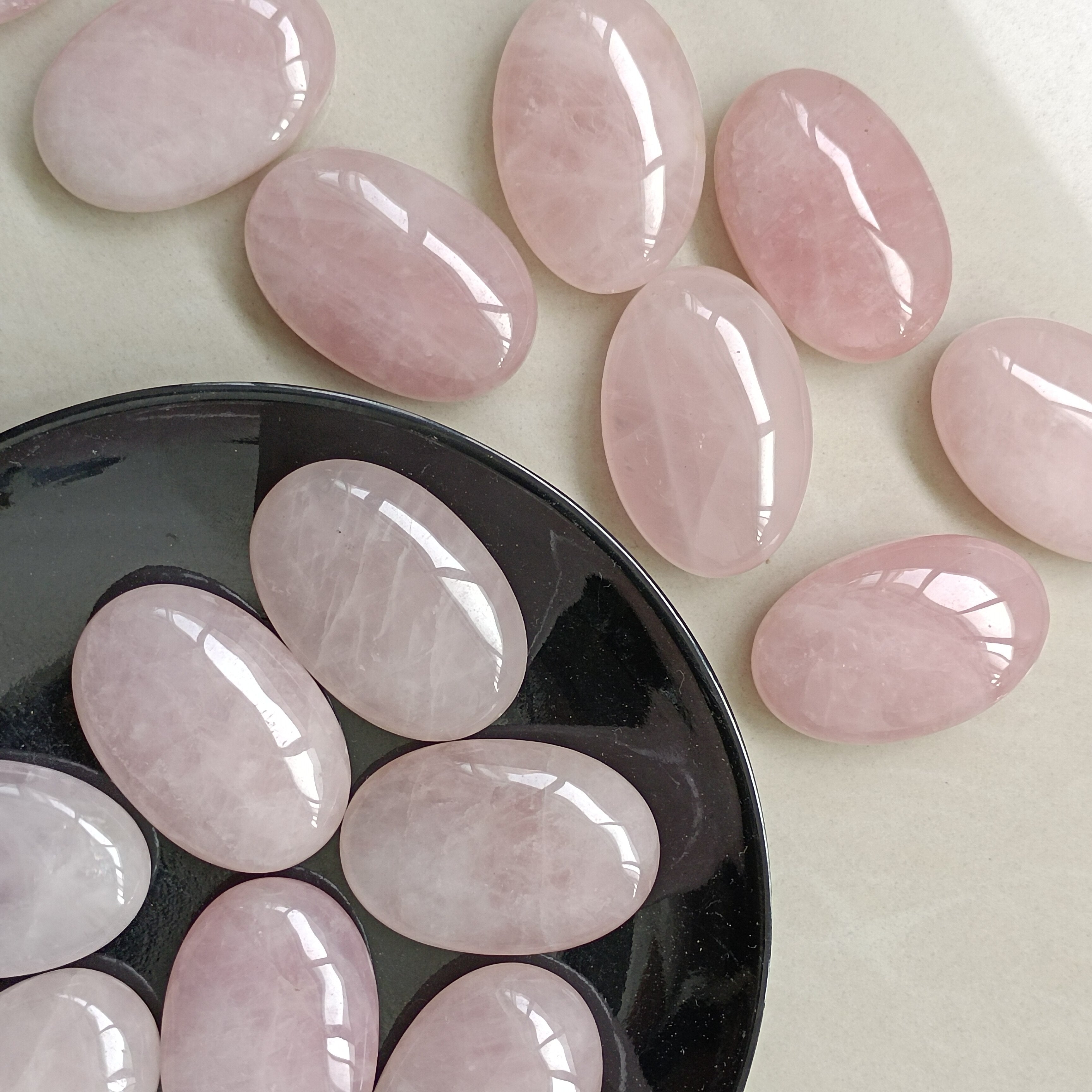 2pcs Natural Pink Quartz Crystal