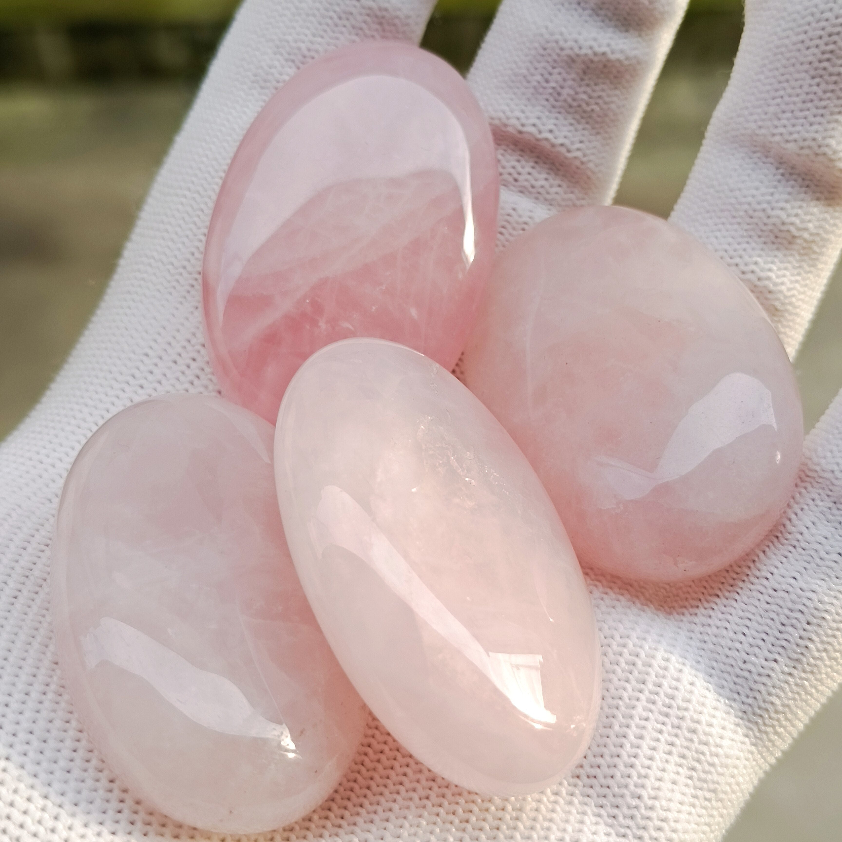 2pcs Natural Pink Quartz Crystal