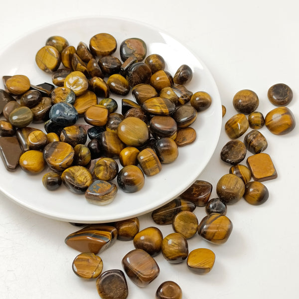Grava de pulido de cuarzo ojo de tigre natural de 100 g