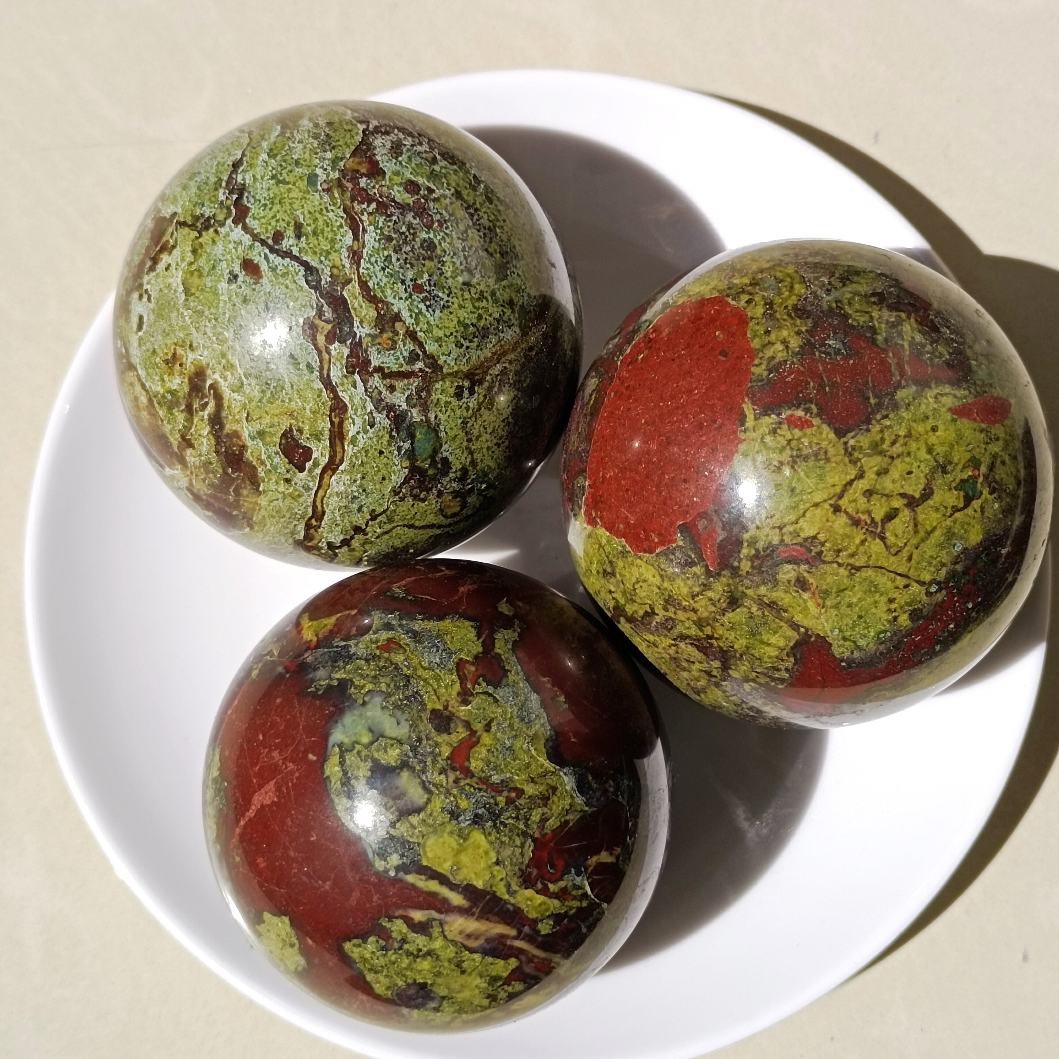 Natural Dragon Blood Stone Crystal Ball