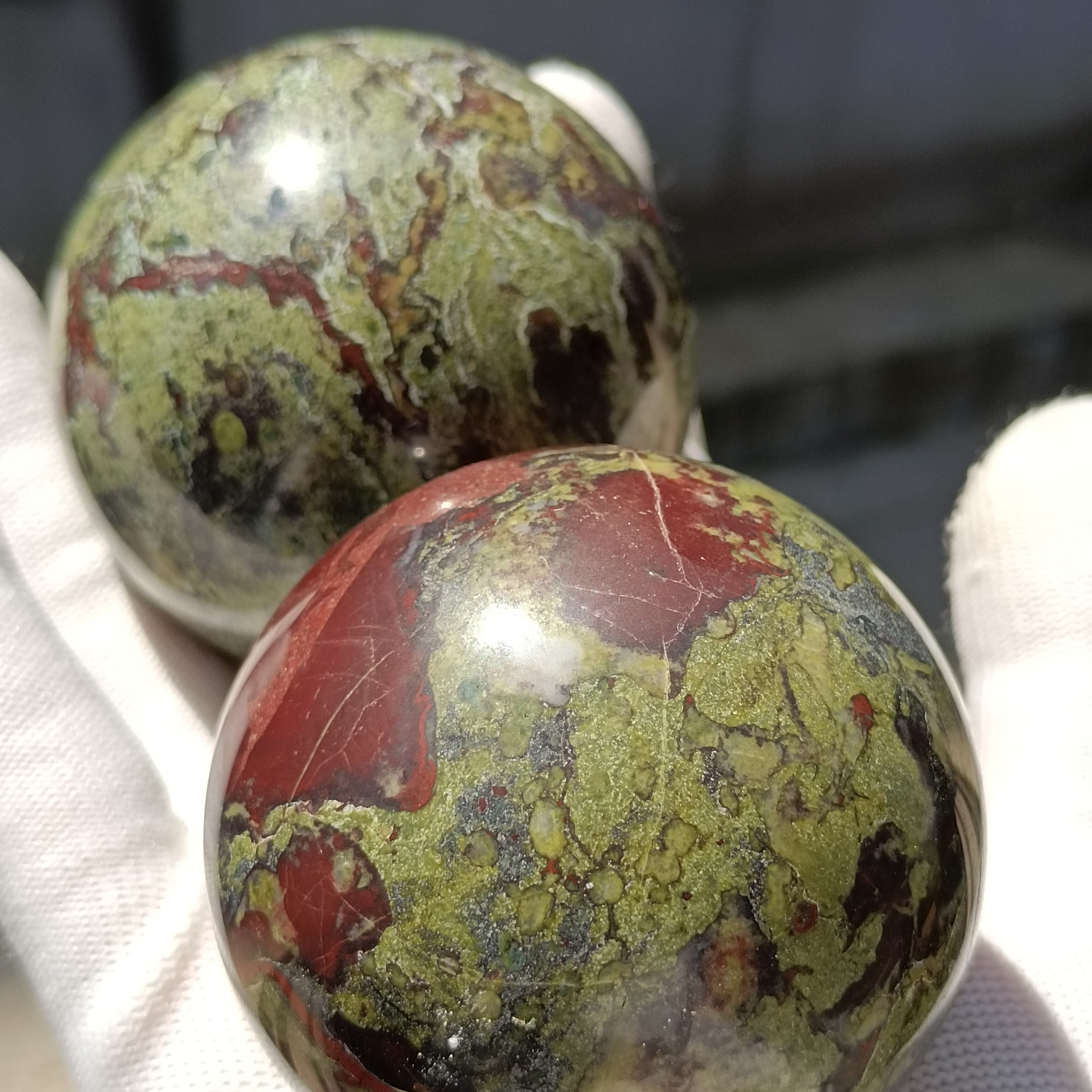 Natural Dragon Blood Stone Crystal Ball