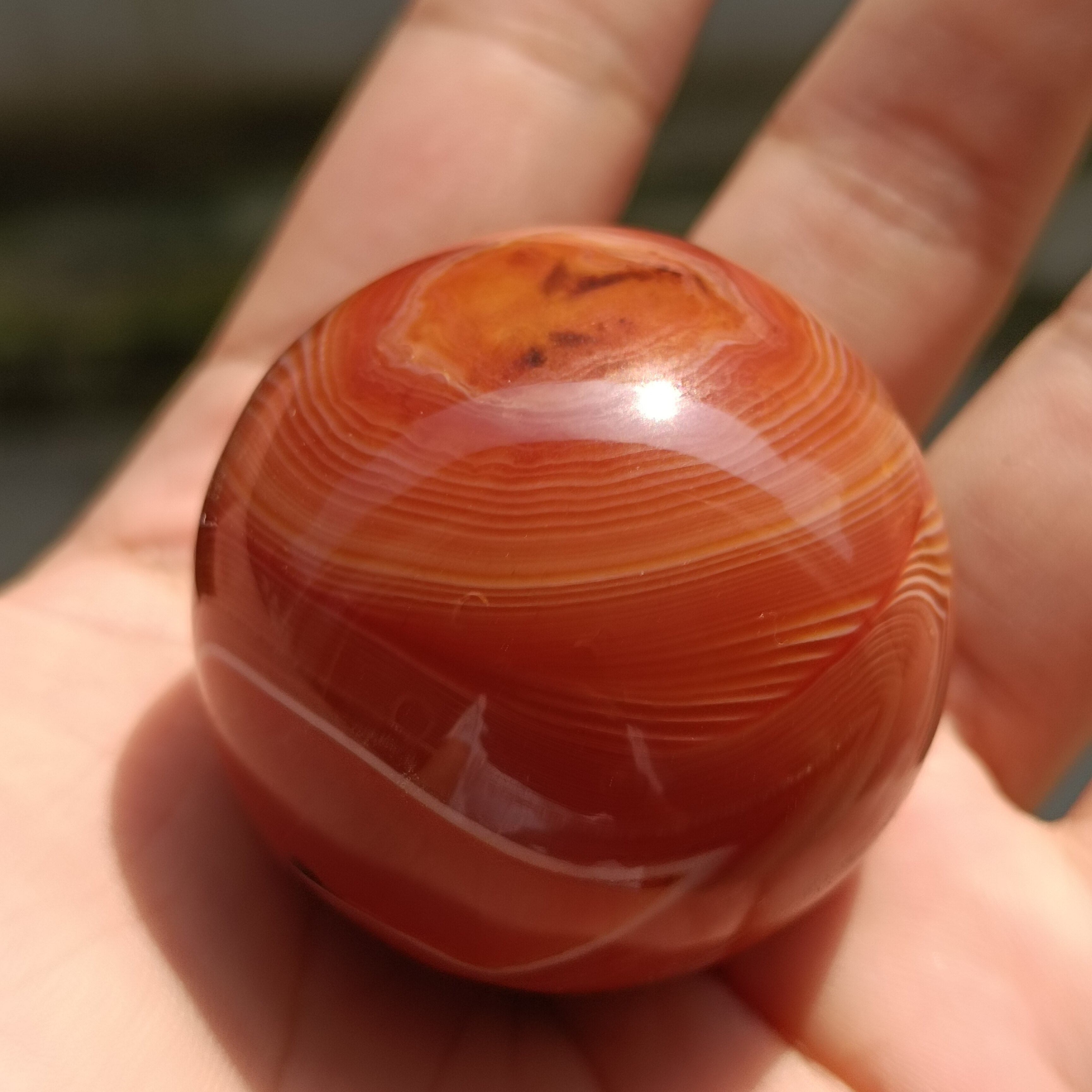 Natural Crystal Silk Agate Ball Fossil Decorated Ball