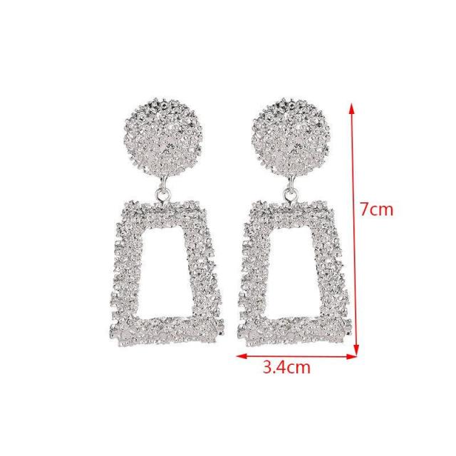 Big Earrings Exaggerated Matte Stud Earrings For Women