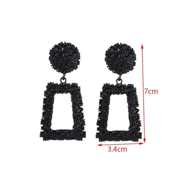 Big Earrings Exaggerated Matte Stud Earrings For Women