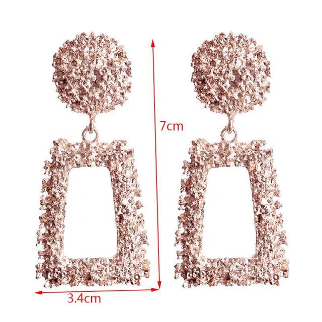 Big Earrings Exaggerated Matte Stud Earrings For Women
