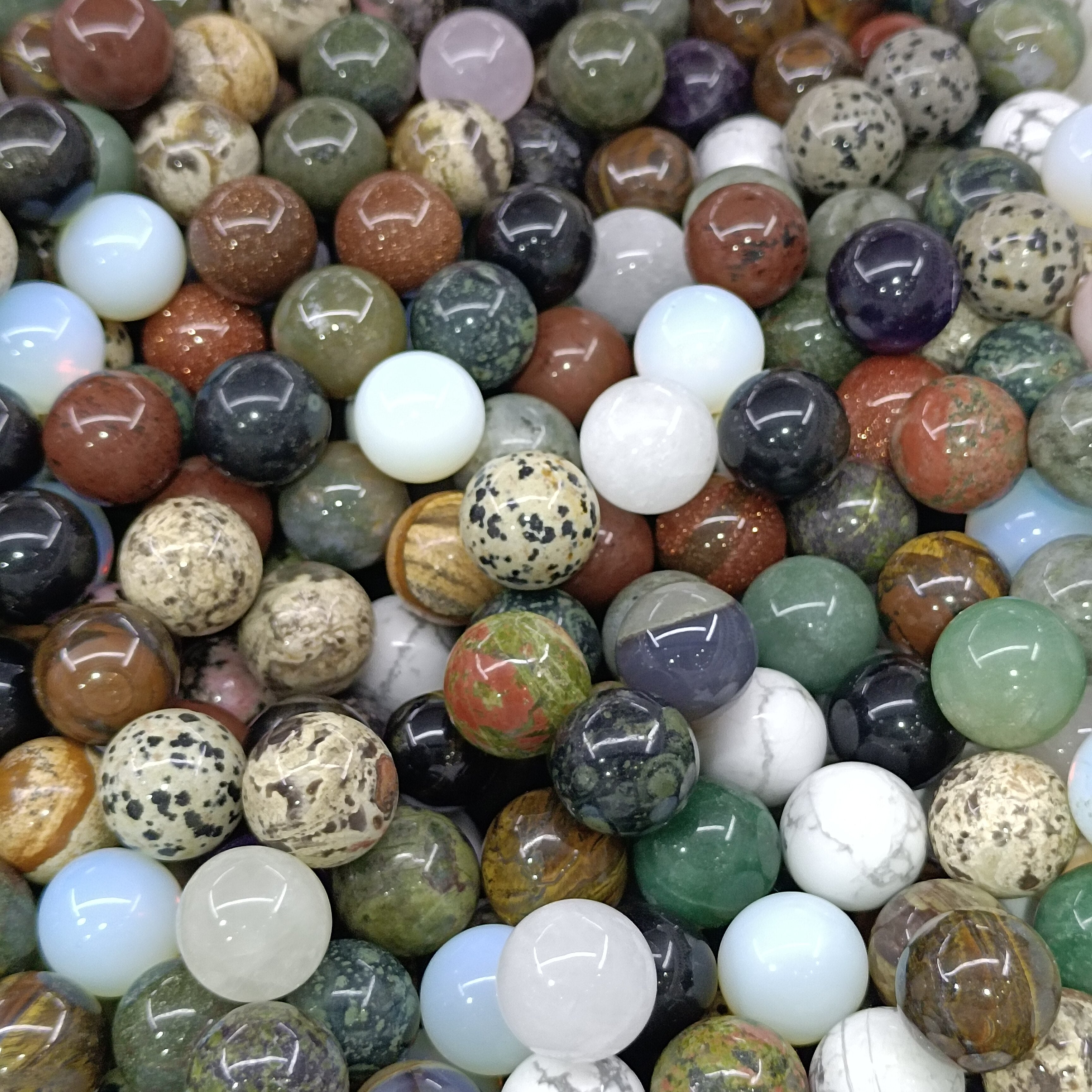 20mm  7pcs Natural Gemstone Sphere