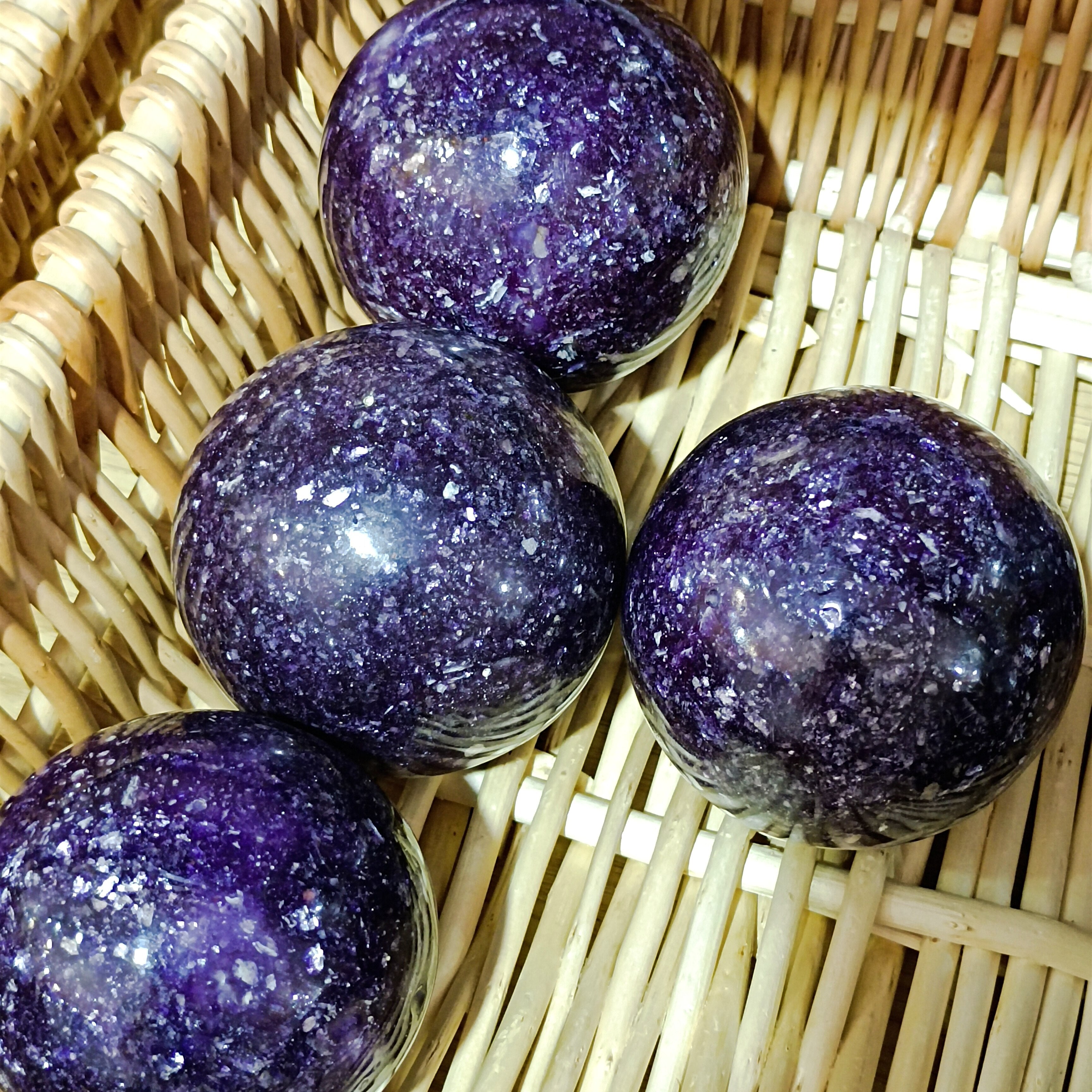 Natural Purple Mica Quartz Crystal ball