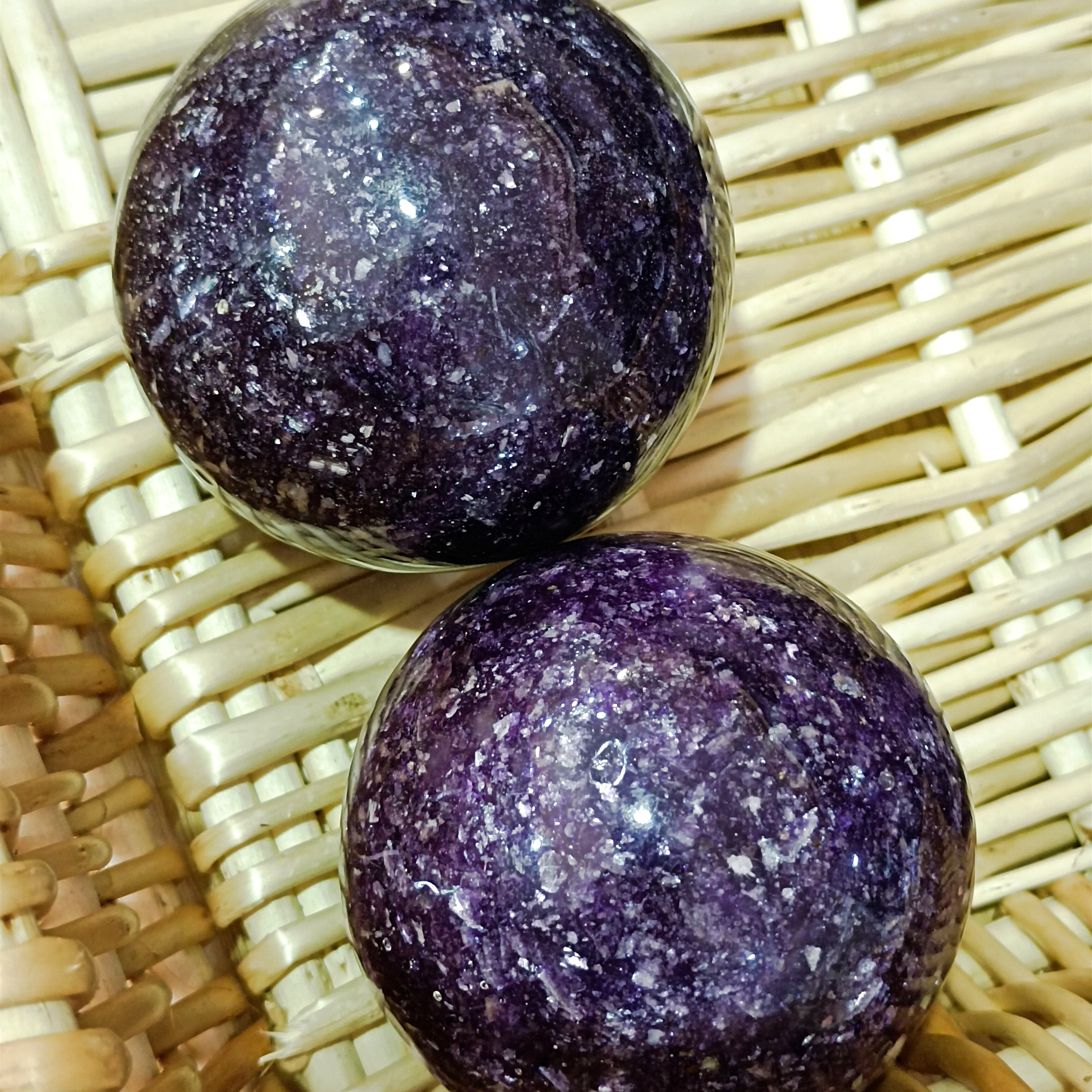 Natural Purple Mica Quartz Crystal ball