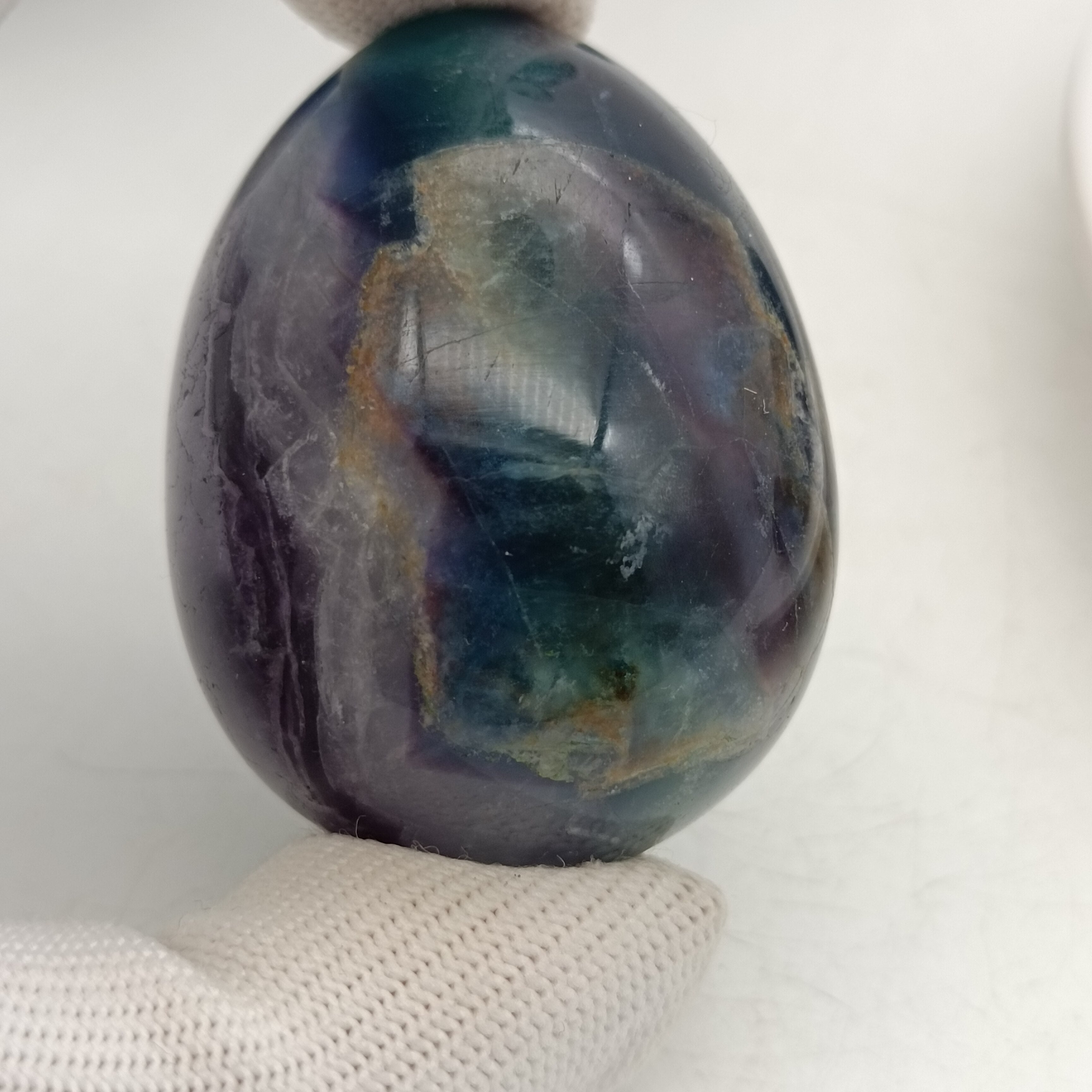 4.5-5cm Natural color fluorite crystal gemstone sphere egg