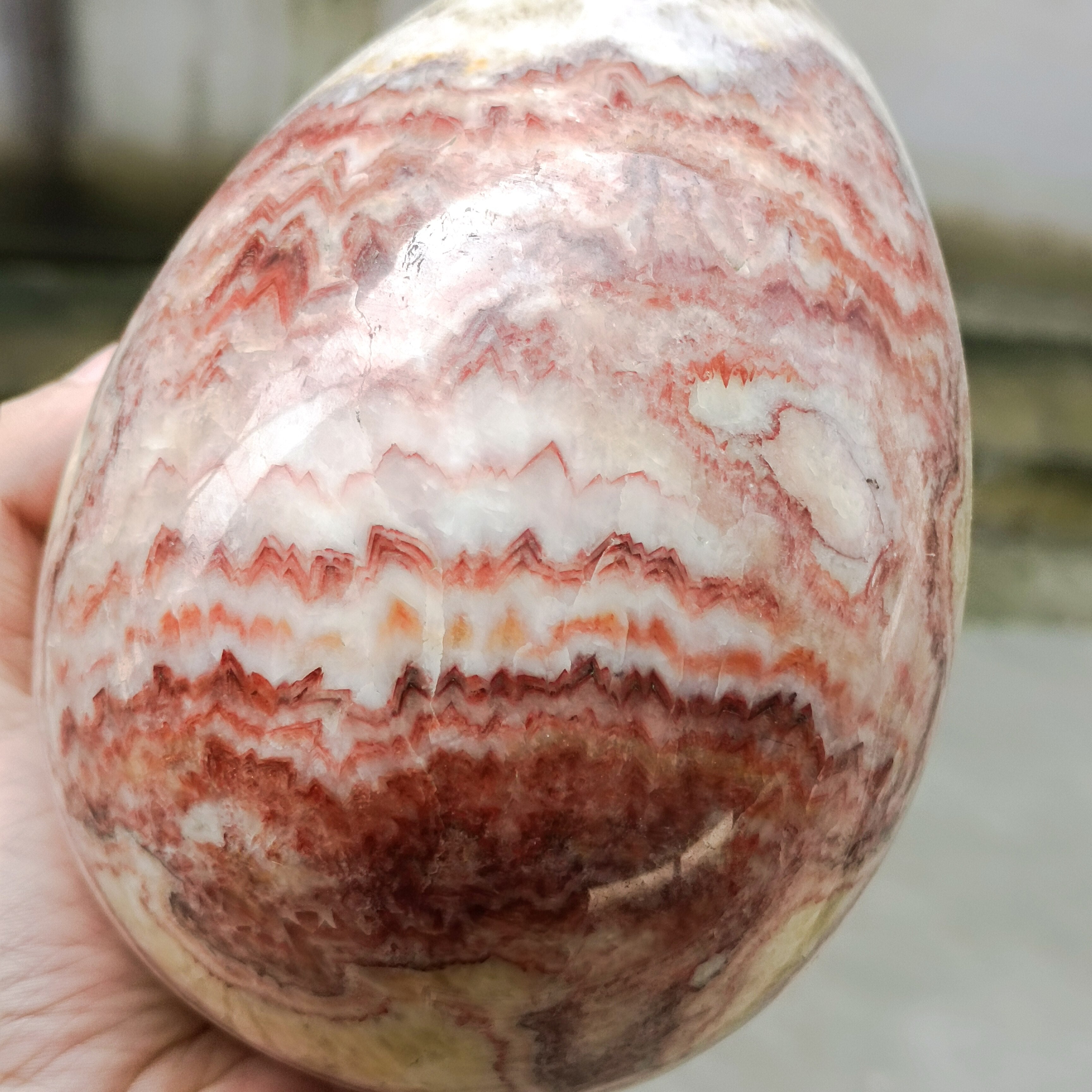 13cm Big Natural pork stone egg