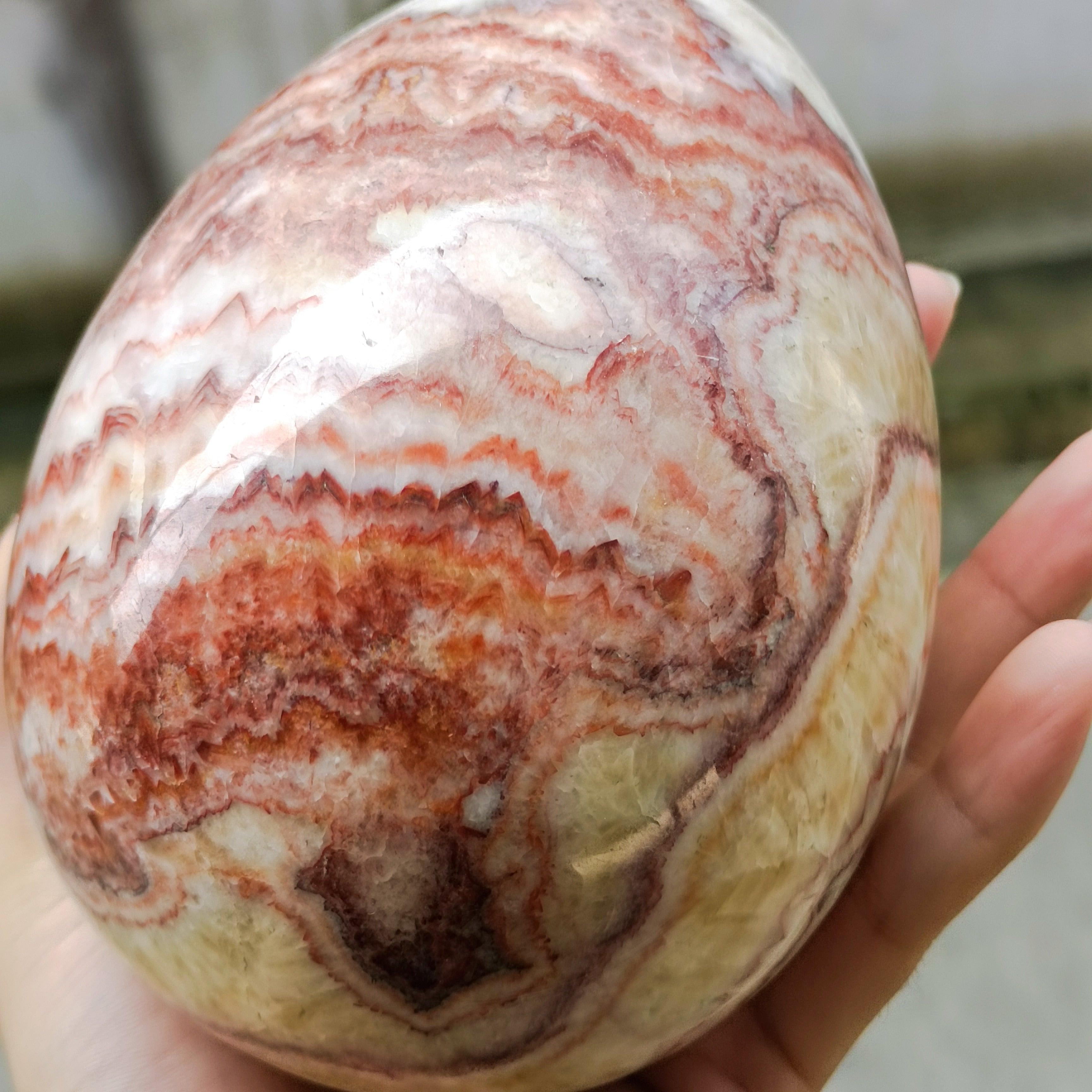 13cm Big Natural pork stone egg