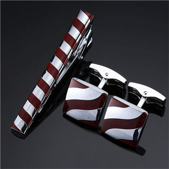 Luxury Cufflink and Tie Clip Set