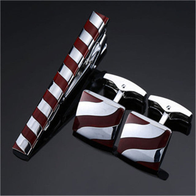 Luxury Cufflink and Tie Clip Set