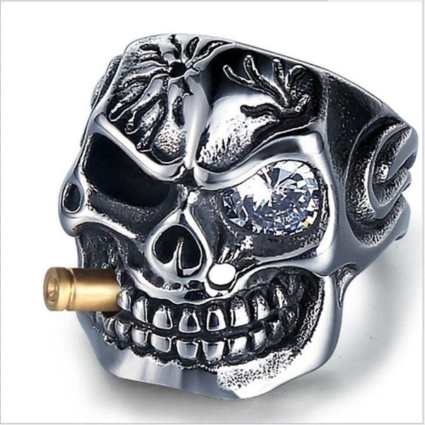 New Exaggerated Skull Head Ring Men's Ring