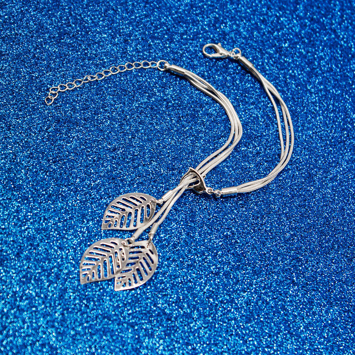 Korean Version Of Ins Gold Wire Mesh Hollow Heart Leaf Bracelet