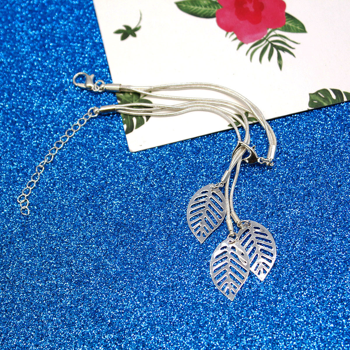 Korean Version Of Ins Gold Wire Mesh Hollow Heart Leaf Bracelet