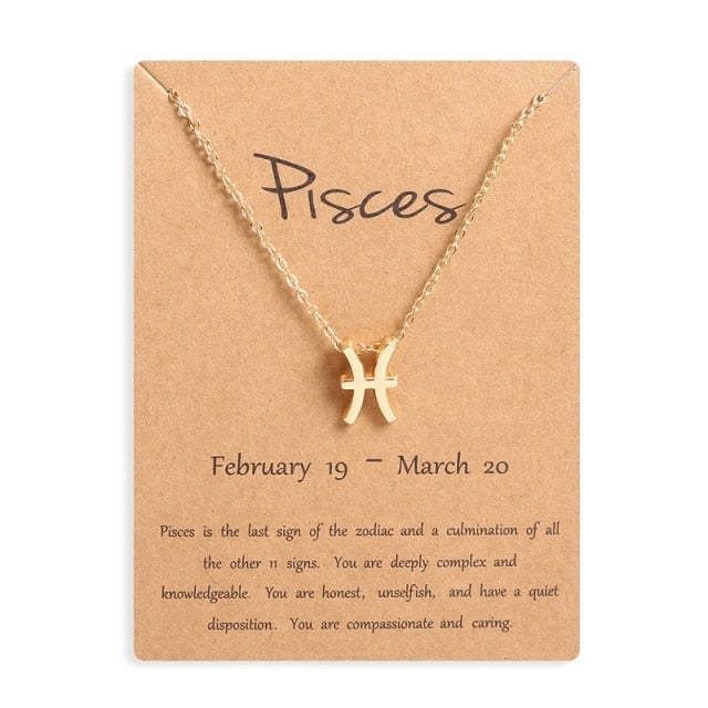 12 Horoscope Zodiac Sign Pendant