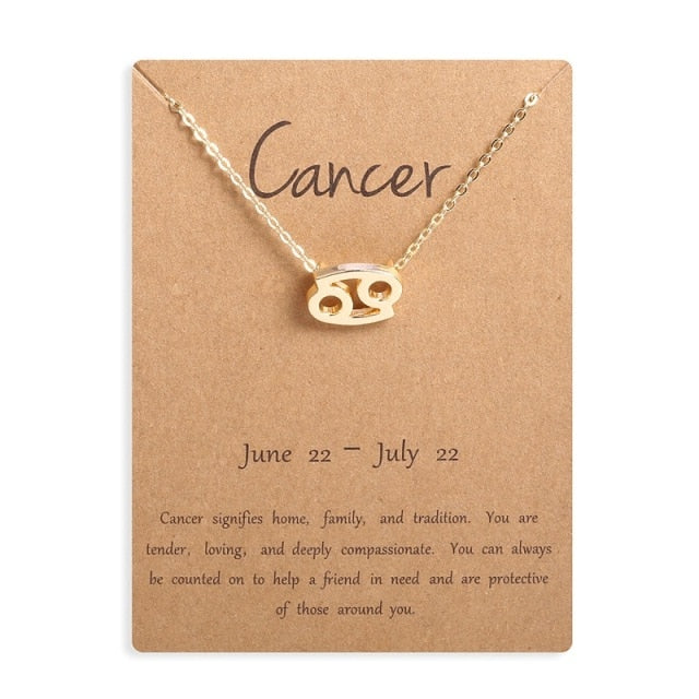 12 Horoscope Zodiac Sign Pendant