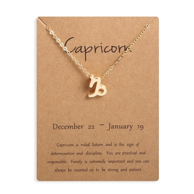 12 Horoscope Zodiac Sign Pendant